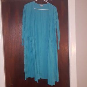 Long Teal Cardigan